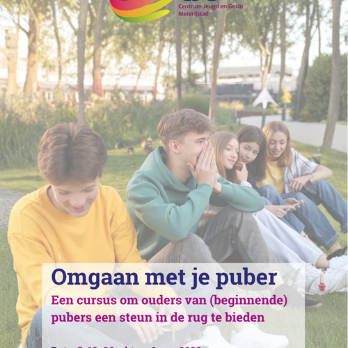 Omgaan met je puber! start bij voldoende belangstelling op 5 oktober 2026