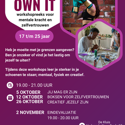 workshopreeks Own It 17-25 jaar